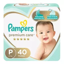 Fralda Pampers Premium Care Nova Mega Tamanho P 40 Unidades