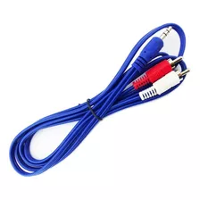 Cable Rca 2x1 Azul 1.5 Mt. Marca Rst, En Bolsa.