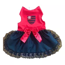 Vestido Pet Flamengo Para Cães E Gatos Tamanho Pp Ao Gg