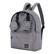 Mochila Himawari 0422 Con Monedero Color Gris