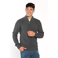 Sweater Tramado Hombre Medio Cierre Hilo Old Bridge Feldman