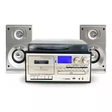 Reproductor De Vinilo Con Altavoces 9 En 1 Cd Cassette Bt 