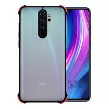 Carcasa Para Redmi Note 8 Pro Borde Negro Anti Protec Camara