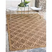 ~ Unique Loom Trellis Collection Area Rug-geometric Border D