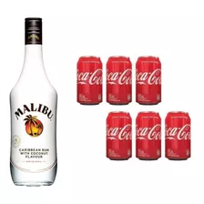 Combo Ron Malibu 750ml + 6 Coca Cola 354ml Zetta Bebidas 