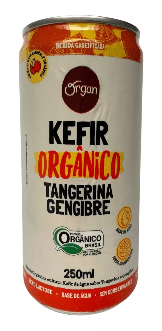 Kefir Orgânico Sabor Tangerina Com Gengibre 250ml