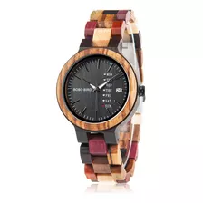 Bobo Bird Mujeres Relojes De Madera Relojes De Pulsera De Ma