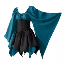 Vestido Renascentista Medieval Com Espartilho Pirata Para Mu