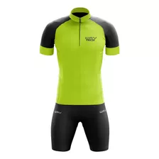 Conjunto De Ciclismo Masculino Camisa + Bermuda Gel