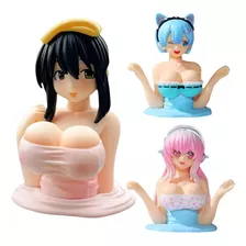 Figura Anime Accesorio De Moto Tablero Sacuden El Pecho 3pcs