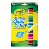 Crayola Supertips 50 Plumones Lavables Washable Niños