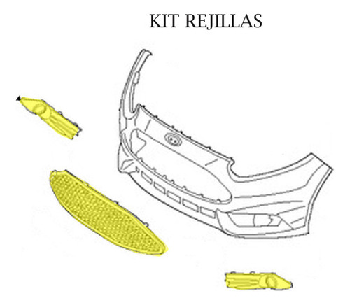 Kit Parrillas Eurovan 2005 2006 2007 2008 2009 Faros Niebla Foto 5