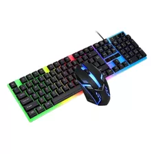 Kit Teclado Y Mouse Gaming Gamer Luminoso Luces Pc Laptop