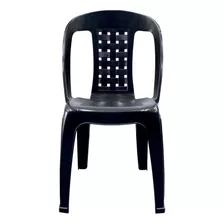 Cadeira Plástica Sem Braço Preta Bistrô Arqplast