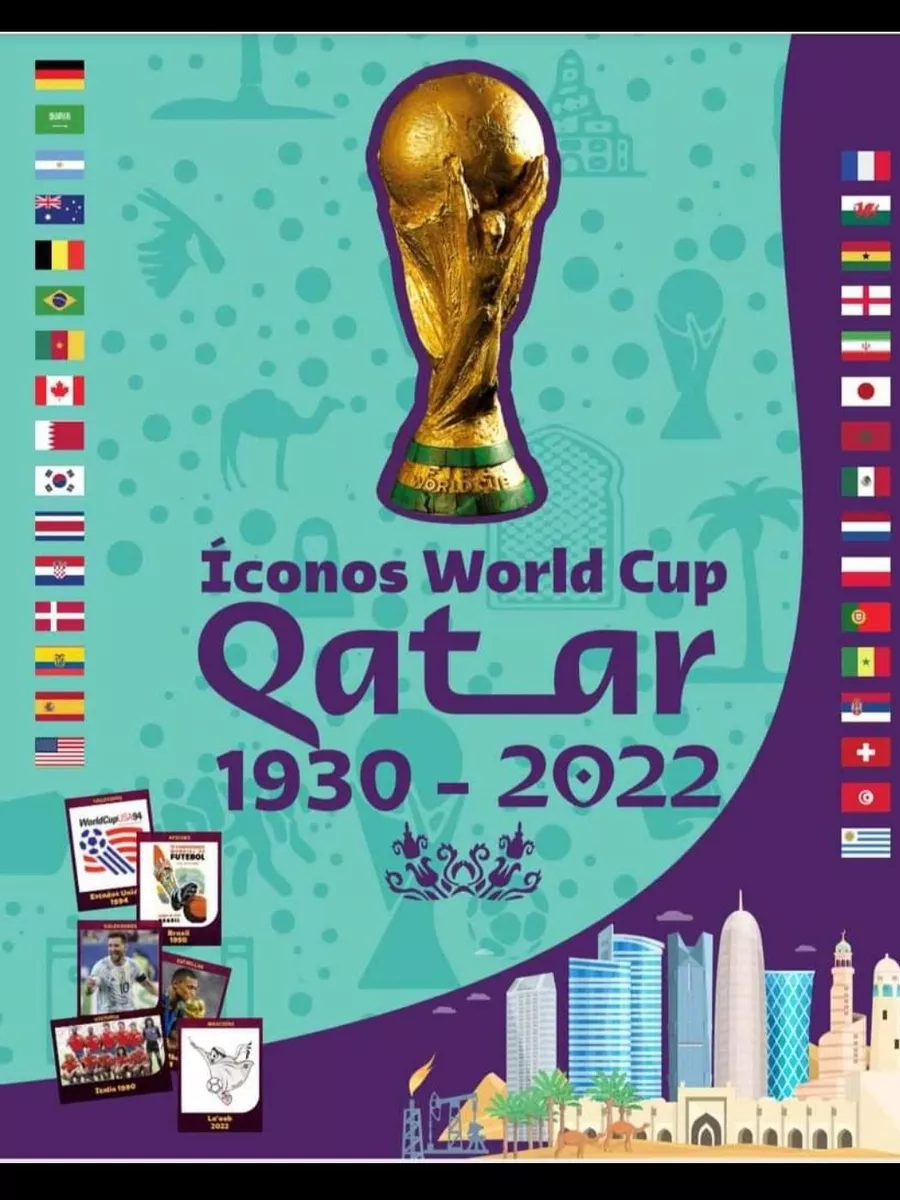 Album Set Qatar 2022-1930 Historia De Los Mundiales Iconos 