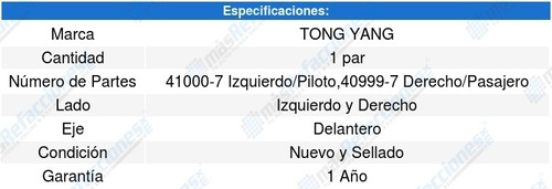 2-alerones Defensa Delantero Tong Yang Mazda Pick Up (86-93) Foto 4