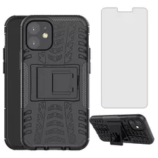 Funda Para iPhone 12 Mini - Negra Con Soporte + Protector