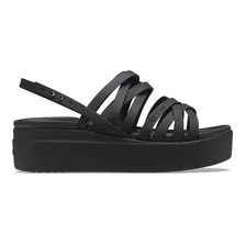 Crocs Sandalias Brooklyn Strappy Low Negras Plataforma