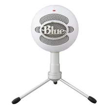 Microfone Condensador Usb Blue Snowball Ice Branco Stream