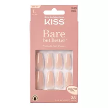 Uñas Postizas Kiss Bare But Better Glue-on Nude Drama Bare But Better - Nude Drama Kiss