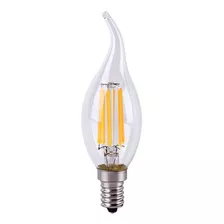 Lâmpada Vela Cristal Led 5w Base E14 Com Bico Branco/amarelo