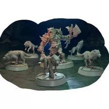 Miniaturas Bugbear E Lobos Para Rpg, Zombicide, D&d