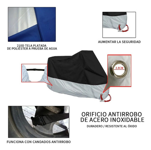 Funda Moto Impermeable Lona Para Motociclet Vento Gts 300 Foto 6