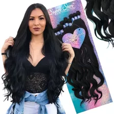 Cabelo Organico C/humano Liso Ondulado 70cm 250gramas 8telas