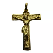 Dije Crucifijo Oro 14k Jesucristo #958 Bautizo Comunión 