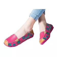 Nuevo Mujer Cuero Zapatos Mocasines Soft Ocio Pisos Fem12641