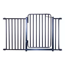 Grade Reforçada Para Porta Portão Bebê Pet Cerca 109/114 Cm Cor Preto