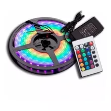 Kit Tira Luces Luz Led 3528 Rgb Control Fuente 5 Metros