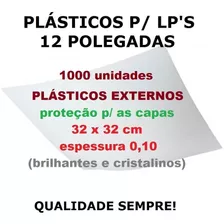1000 Plásticos Externos 0,10 P/ Proteção Capa Lp Disco Vinil