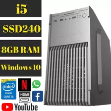 Computador Cpu Pc Torre Core I5 3.20ghz 4gb Ssd 240gb 