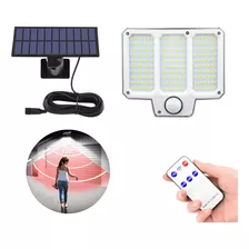 Luminária Solar 210leds Luz Jardim Sensor Presença 3 Funções