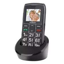 Artfone C1+ Telefonos Celulares Para Personas Mayores Con Sos Botón, Radio Fm, Con Una Base De Carga,gran Teclado, Gran Volumen