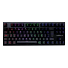 Teclado Gamer Multilaser Tero Warrior Tc237 Qwerty Português Brasil Cor Preto Com Luz Rainbow