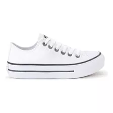 Tênis All Star Feminino Plataforma Couro Branco Pu Original