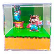 Mini Cubo Diorama Mario Vs Sonic Exclusivo