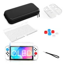 Kit Estojo Nintendo Switch Case Película Acessórios Oled