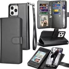 Funda Para iPhone 13 Pro Max, Negra/billetera/con Tarjetero