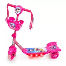 Patinete Cesta Infantil 3 Rodas Som Luz My Little Pony Rosa