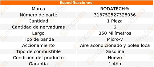 (1) Banda Acces Micro-v Stanza L4 2.0l 87/89 Rodatech Foto 2