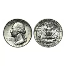 Moneda De Doble Cara 25c (25 Centavos Cuarto Americano) - Mo