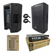 Equipo Amplificador 200w +2 Parlantes Pasivos 8¨ 400w