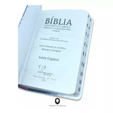 Bíblia Letra Grande Gigante Harpa E Índice Leão Visual Sb 