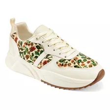 Tenis Altos Casuales Con Diseño De Flores Dama Mundo Terra