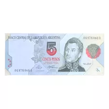 Cédula Argentina 5 Pesos Conversíveis 1992 Primeira Emissão 