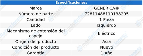 Espejo Izquierdo Elect Honda Fit De 2006 A 2008 Genrica Foto 2