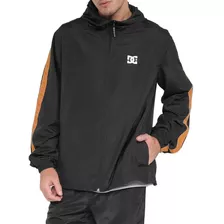 Jaqueta Dc Shoes Hood Stripe Masculina Preto/laranja